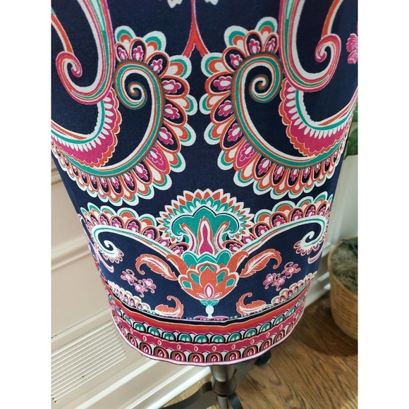 Laundry Women's Blue Polyester Long Sleeve Square Neck Knee Length Dress Size 10 - Picture 5 of 10